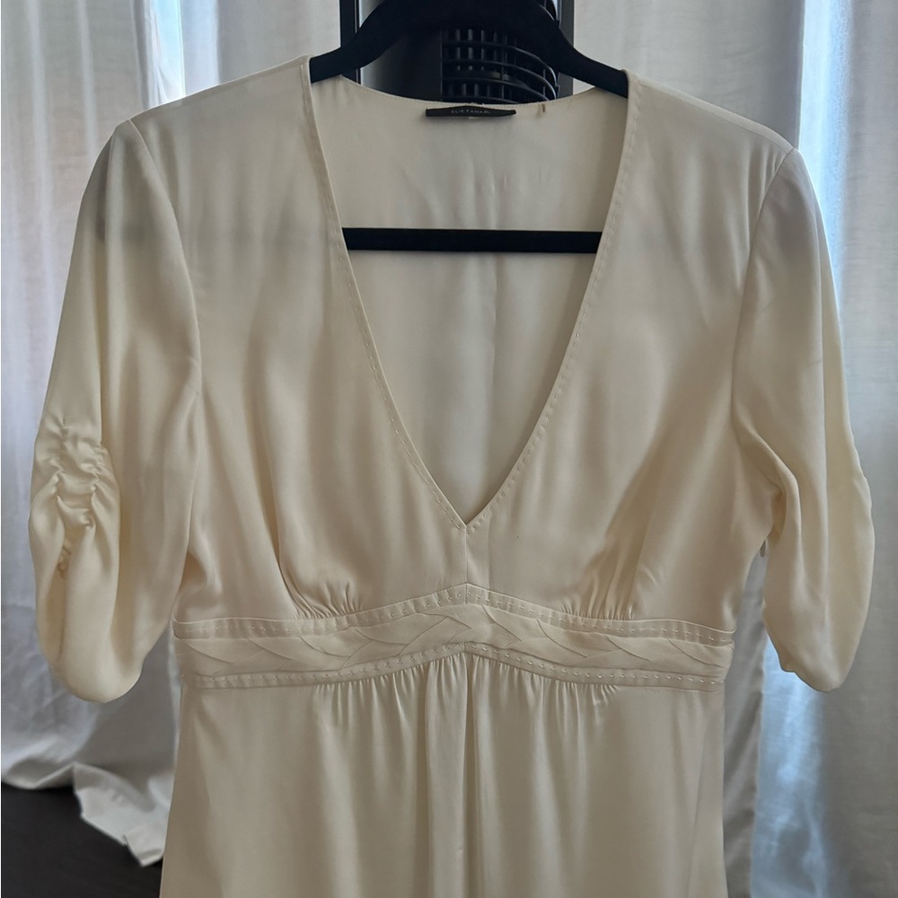 Ellie Tahari White silk Blouse sz M